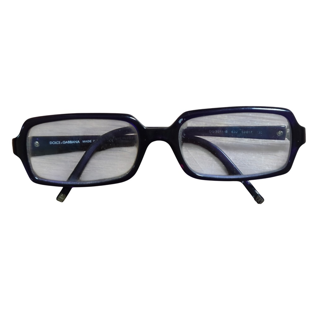 Dolce & Gabbana DG3011-B Rectangle Eyeglasses Rhinestone Logo 52-17 Frames Only